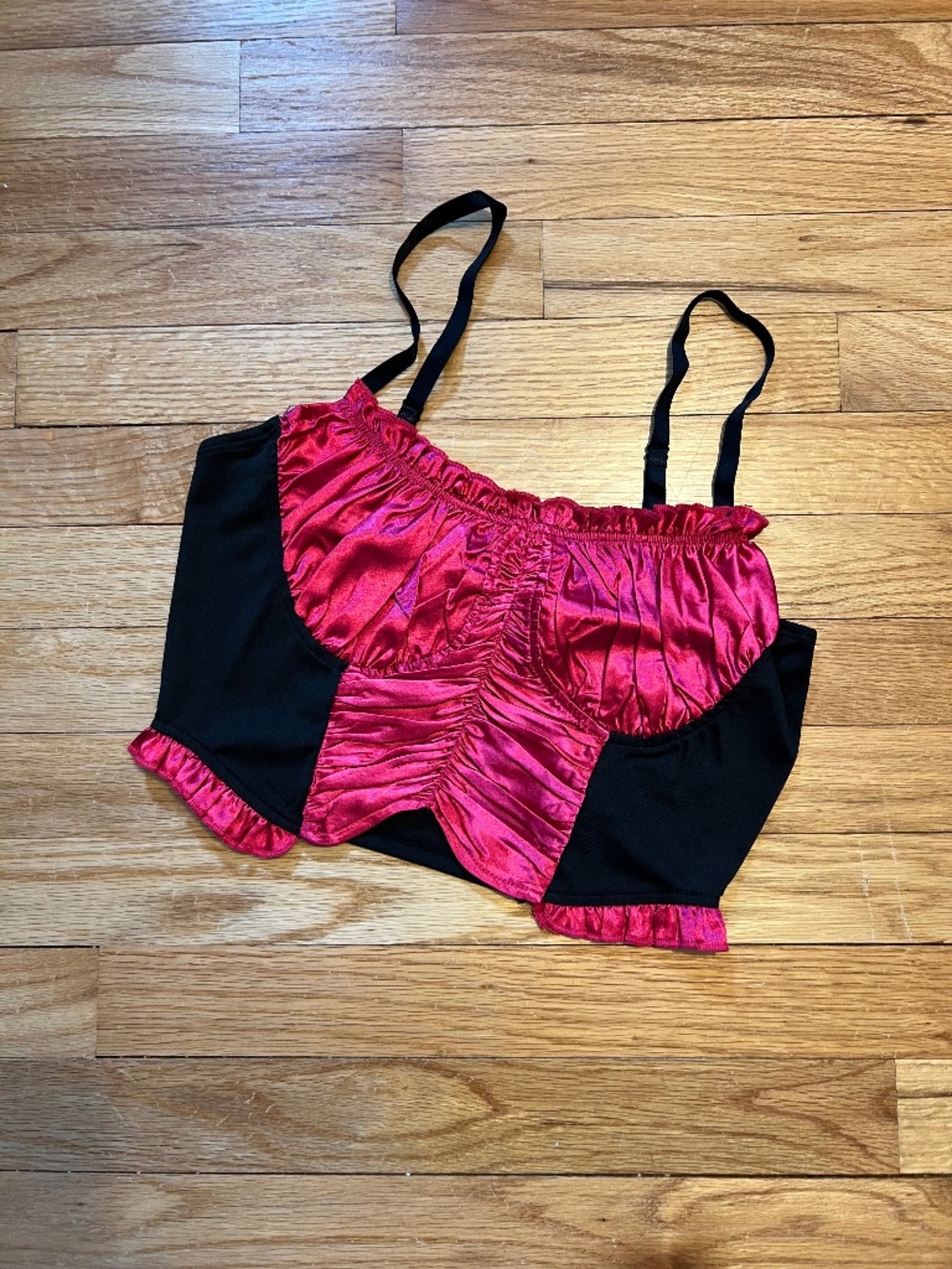Bear Dance Hot Pink and Black Crop top